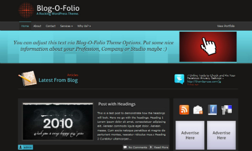 Blog O Folio Theme